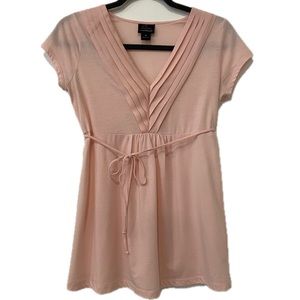 Oh Baby By Motherhood Pale Pink Maternity Blouse With Self Tie